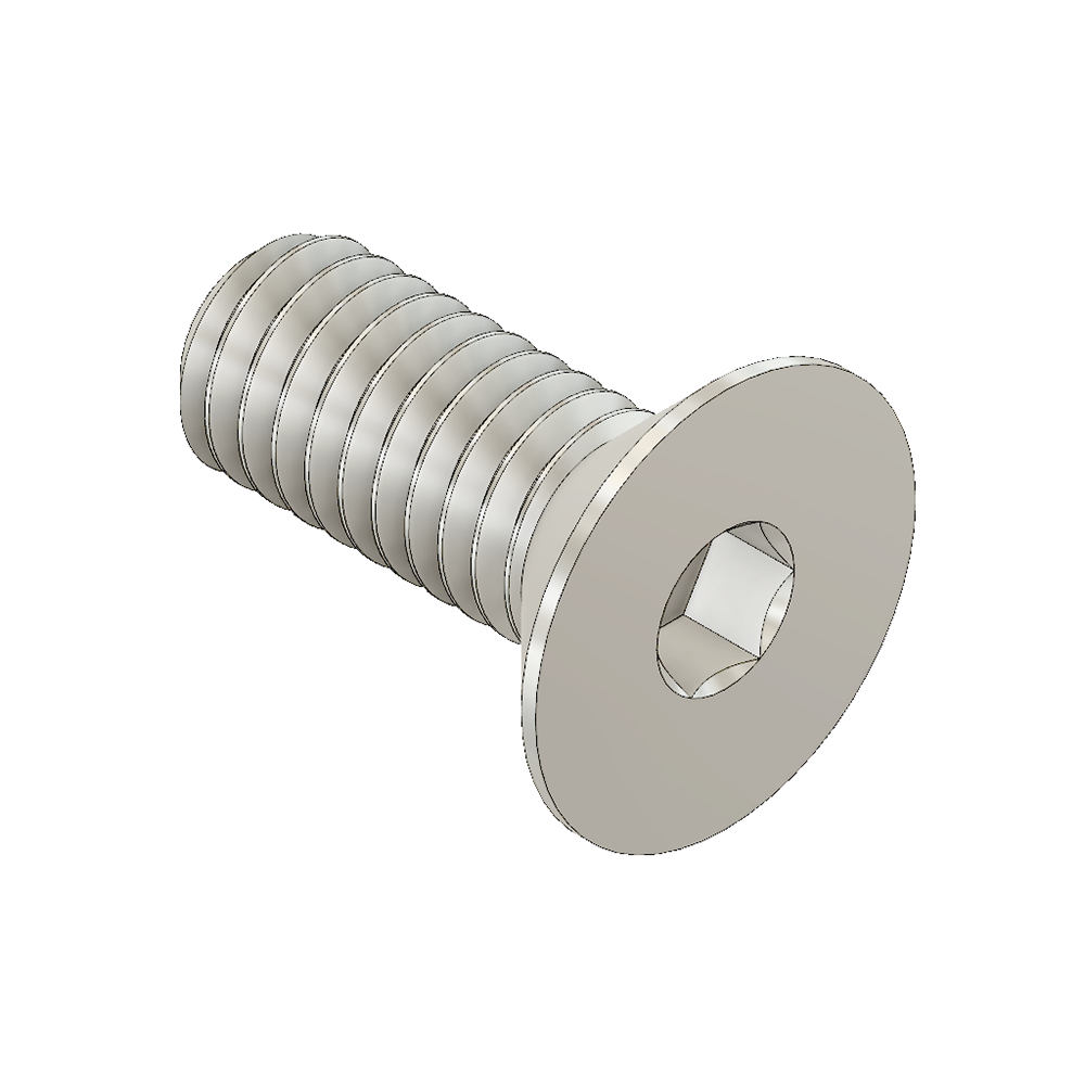 M5X40FHCS-0 MODULAR SOLUTIONS ZINC PLATED FASTENER<br>M5 X 40 FLAT HEAD CAP SCREW - COUNTERSUNK